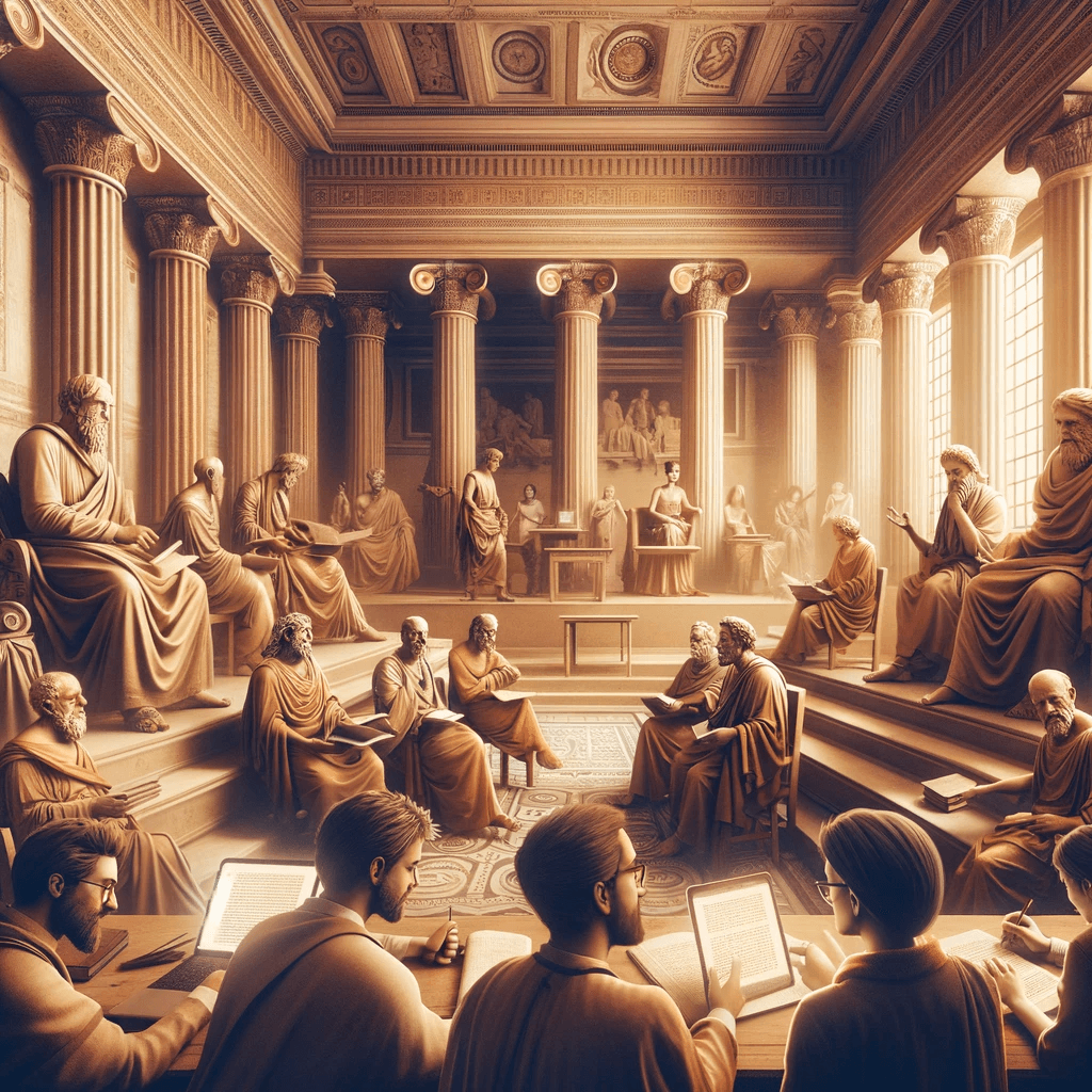 Discussion with Modern People Philosophers: Meeting Beyond Time