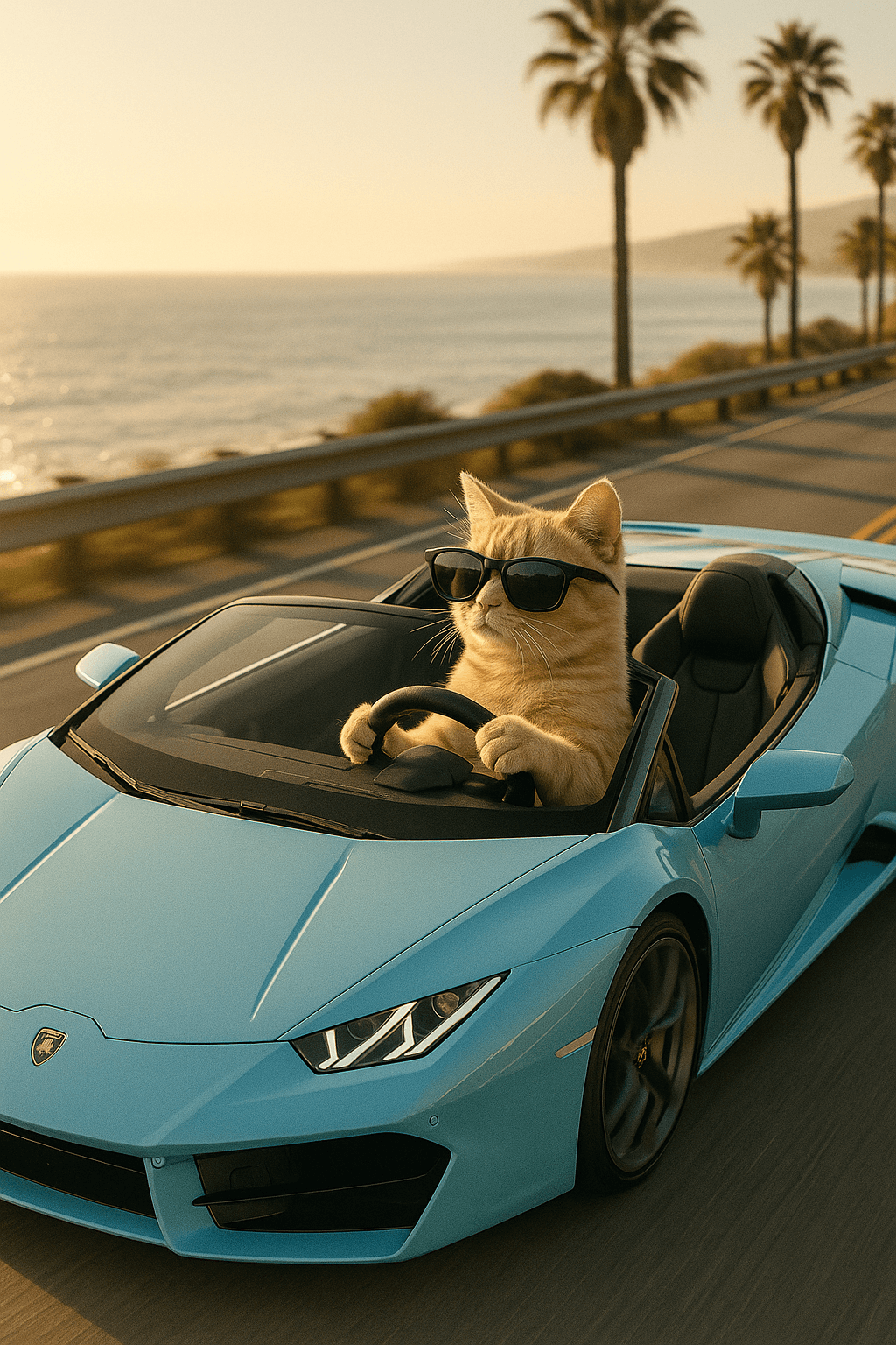 Cat in a Lambo